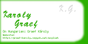 karoly graef business card